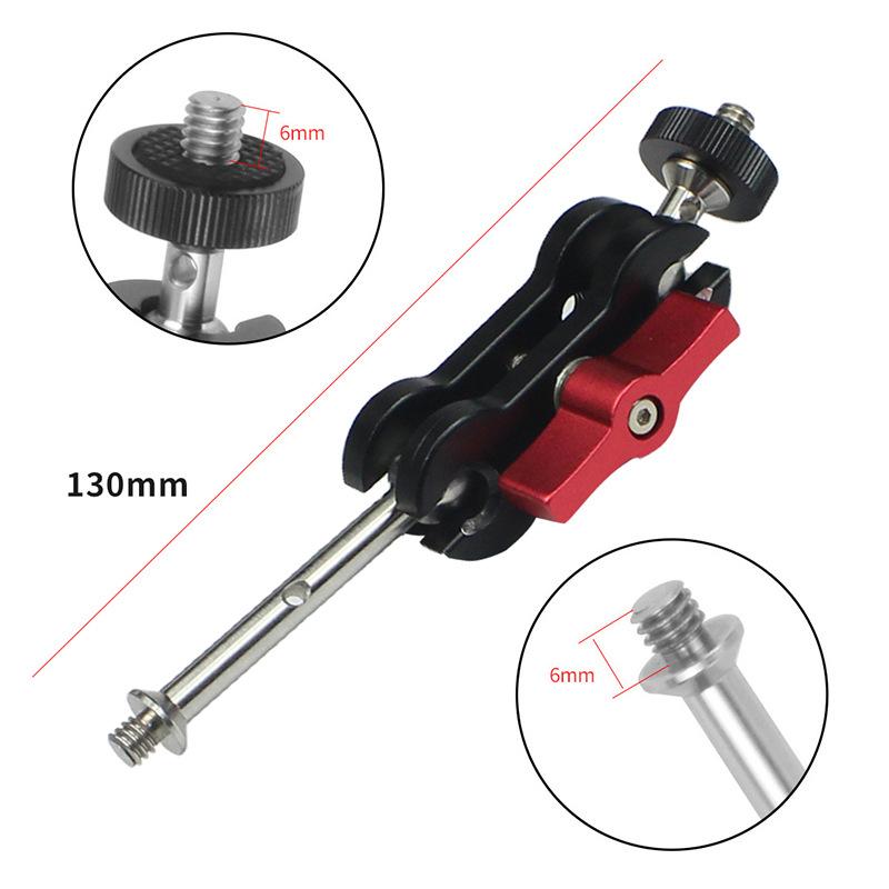 Brand New Articulating Magic Arm Dual Ballhead 1/4" Screw for DSLR Camera DV Monitor LED Video Light Tripod Live Hotshoe Bracket