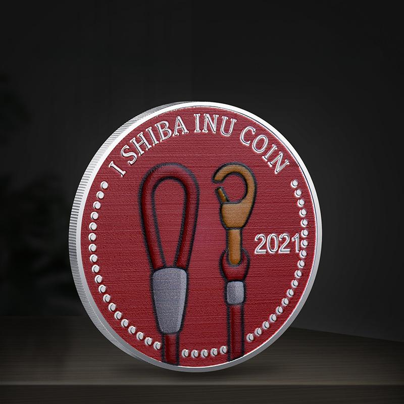 Color UV Shiba Inu Coin Virtual Bit Commemorative Coin Digital Virtual Currency Gold Coins, Christmas gift, Stocking stuffers