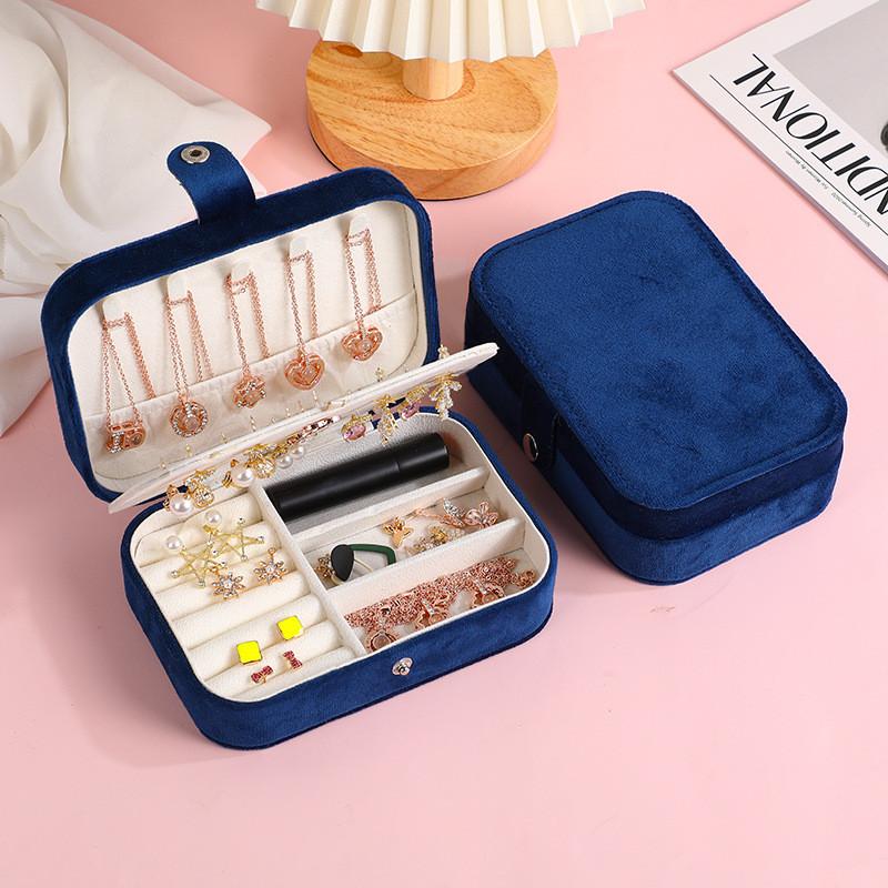 Minimalist Double Layer Jewelry Storage Box With Pu Leather For Home Organization