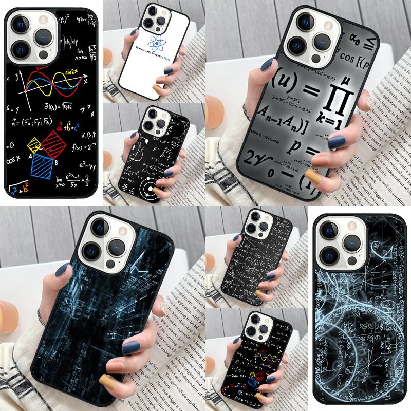 Brains Geek Science Math Physics Formulas Phone Case Cover for iPhone 17 Air 16 16e 12 11 13 14 15 Pro Max for Apple Plus