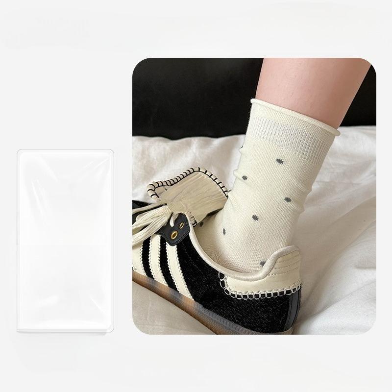 Women's Autumn and Winter New Polka Dot Curled College Wind Tube Pile Cotton Socks