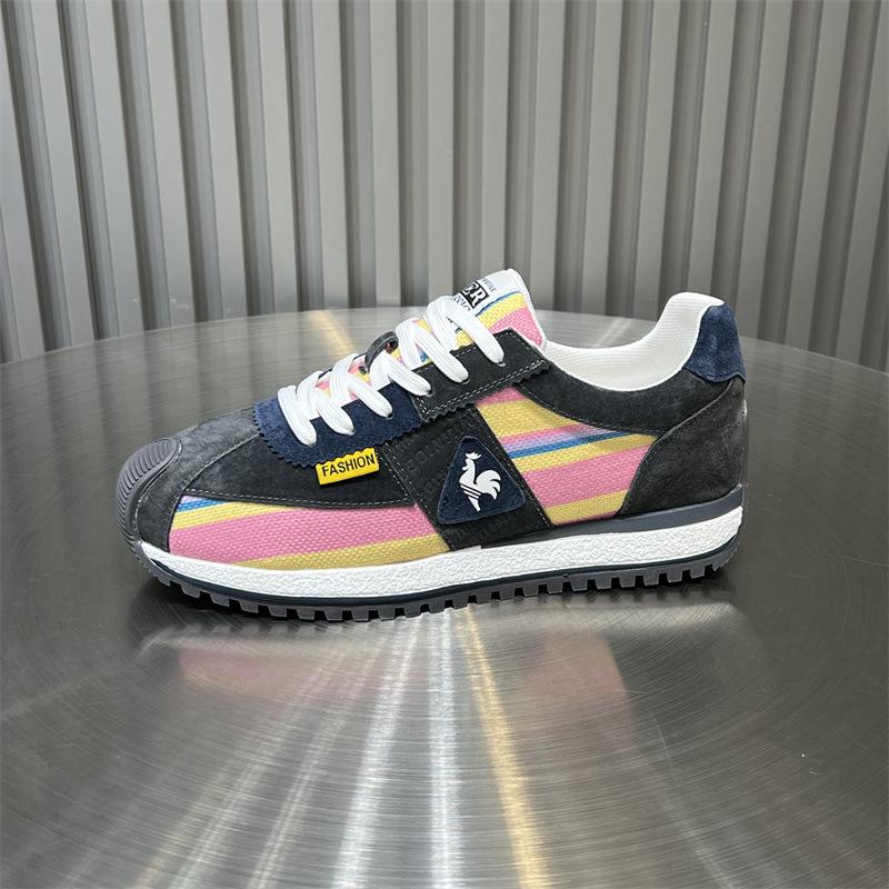 Summer new color matching breathable canvas board shoes trendy lightweight soft sole sports and leisure kl