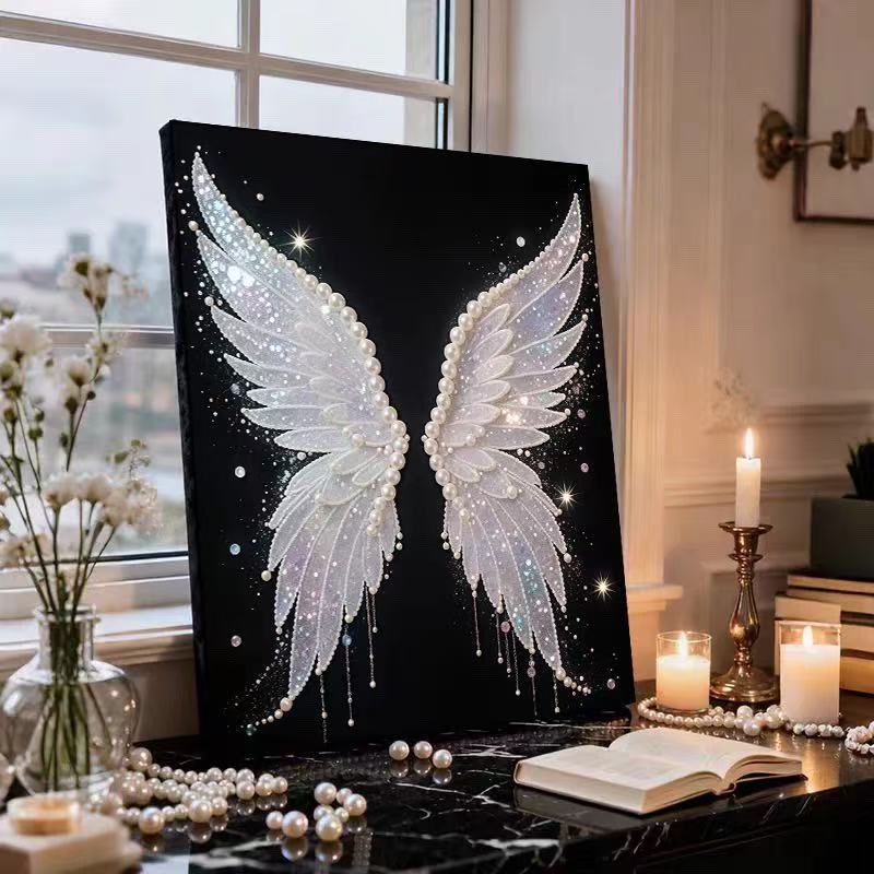 Decorative Painting Material Package, Handmade Diy National Style Ornament, Year Of The Horse Pearl Painting With Photo Frame, Living Room Entrance