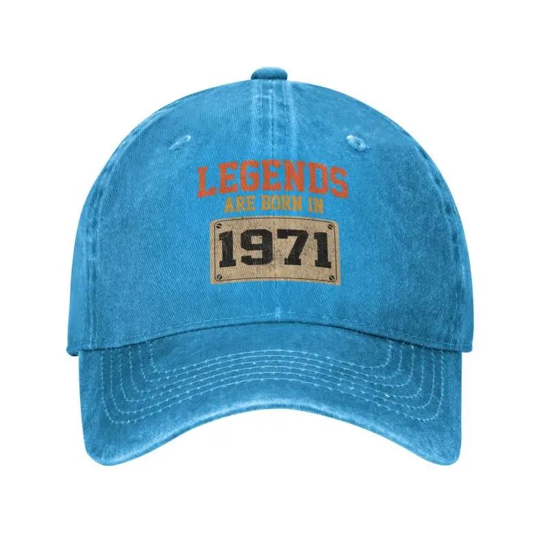 Custom Cotton Born In 1971 Birthday   Baseball Cap Men Women Breathable Dad Hat Streetwear