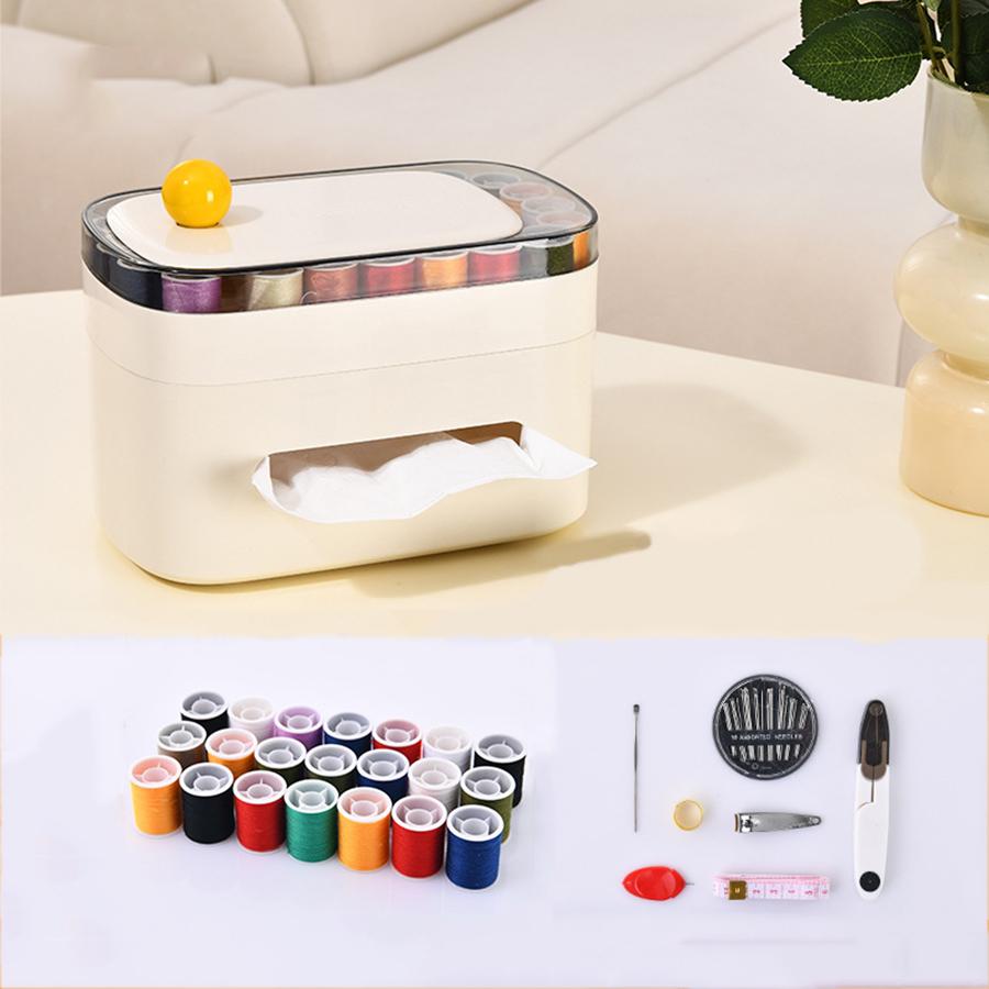 

1 шт., бытовая коробка для шитья бумажных полотенец, гостиная, настольная, прозрачная, с крышкой, пылезащитный ящик