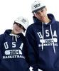Return Navy Usa Basketball 1984 Hood