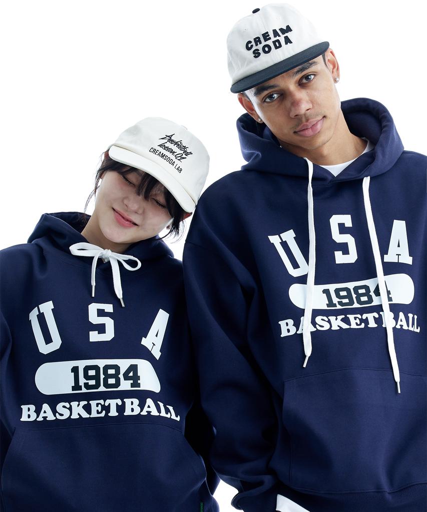 Return Navy Usa Basketball 1984 Hood