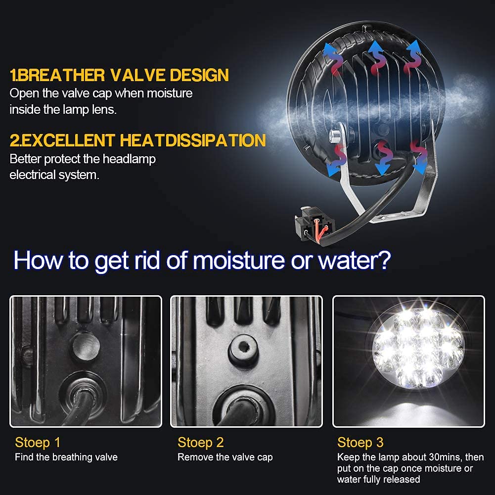 X-STYLE 36W LED světlomet pro nákladní vozidla, dálková/potkávací světla, bílý, 5,75 palce, 12 V, 24 V,