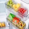 Transparent Double Flip Kitchen Refrigerator Storage Box for Fresh Fruits & Vegetables