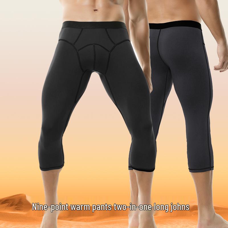 Men's Plus Size Wool-Blend Leggings: Warm, Slim-Fit Pants for Fall and Winter