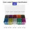 50/100Pcs Car Fuses Kit Assorted Auto Truck Standard Blade Fuse Assortment 2A 3A 5A 7.5A 10A 15A 20A 25A 30A 35A Auto Car Fuse Fuse Holders1