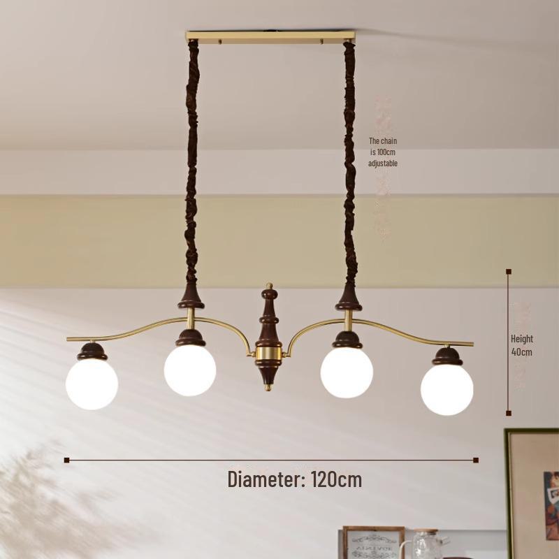 

Французская средневековая люстра с ретро-наньяном и американским стилем для обеденного стола и бара Tri-color dimmable