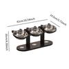 Elevated Pet Food Feeder Kitten Bowl Durable Wood Stand Dog Bowl Holder Neck Protection for Small Pets