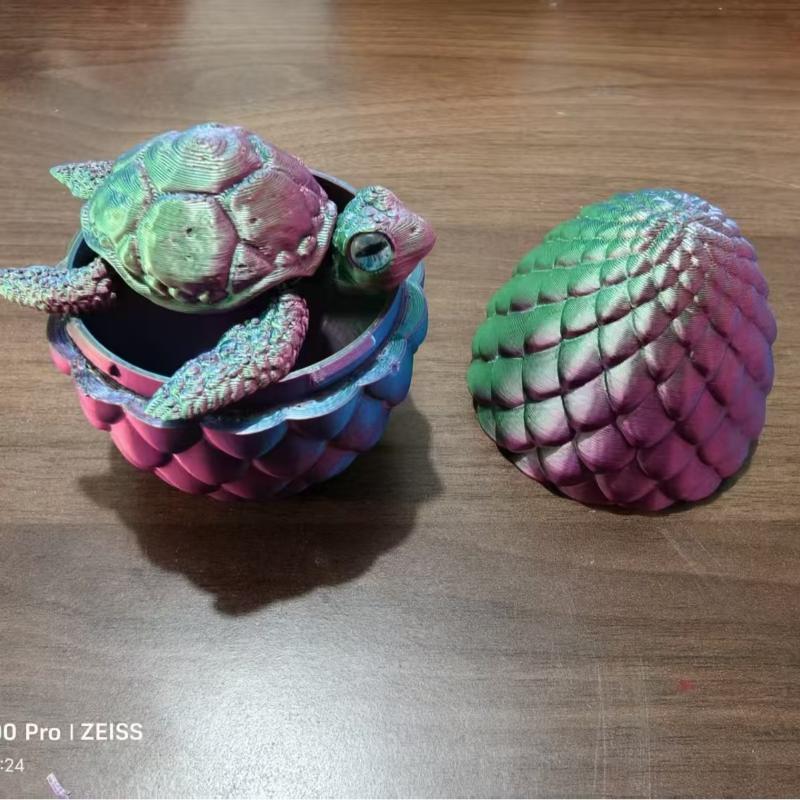 3D-gedruckte Schildkröten-Dekoration, Ornament, bunt, entzückend, PLA-Material, Kunstfigurine für Schlafzimmer, Schreibtischdekoration