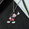 Minimalist Disney Jewelry - Mickey Mouse Enamel Charm Necklace for Daily Wear