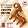 Sandalwood Goat Shaped Massage Comb Smooth Rounded Teeth Scalp Soothing For Daily Hair Care Home Relaxation