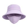 New With Mask Agricultural Work Hat Wide Brim Protect Neck Anti-uv Fisherman Hat Dust Mask Hat Tea Picking Cap Unisex