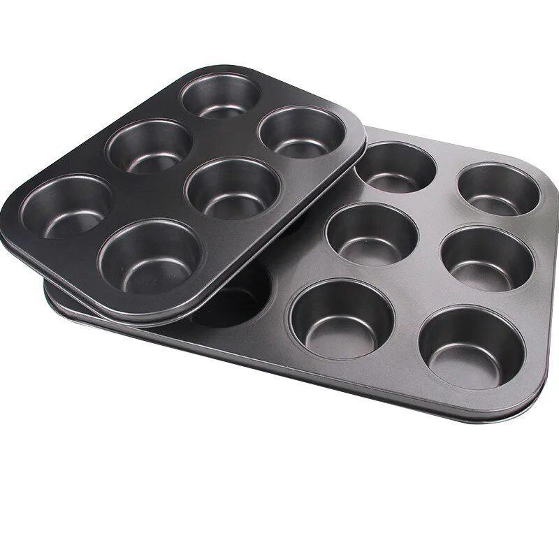6-Cup Non-Stick Cake Mold Baking Cupcake Tray Pan Kitchen DIY Bakeware Tool
