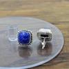 Naturalny kolczyk Lapis Lazuli Kolczyk Lapis Biżuteria Lapis Kolczyk ze srebra próby 925