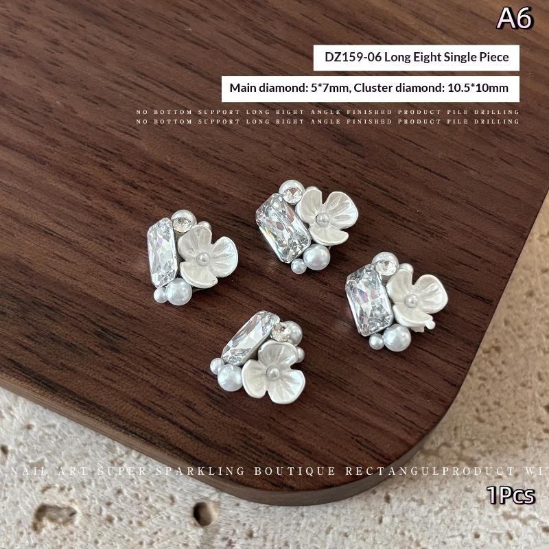 1Pcs Zircon Pearl Nail Diamond Nails Decoration Nail Shiny Nail Gems Jewelry Nail Charm Diy Accessories