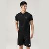adidas Quick-Drying Breathable Solid Color Short Sleeve Versatile Shorts Casual Sports Suit Men Set KC3741+S21ATMSH2T-BW