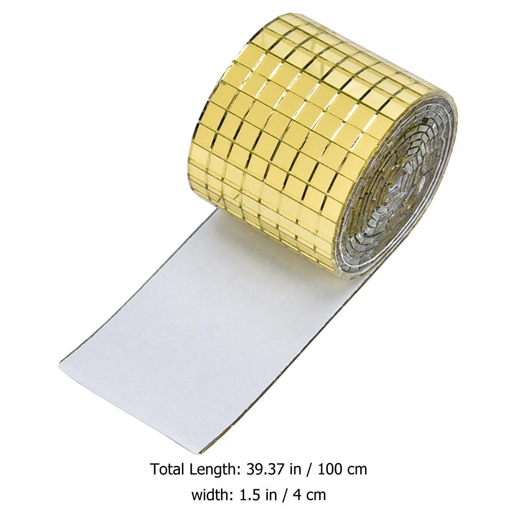 Glass Mosaic Wall Sticker Roll Waterproof Self-Adhesive Tile Decal Safe Odorless for Interior Home Office Kitchen Bathroom