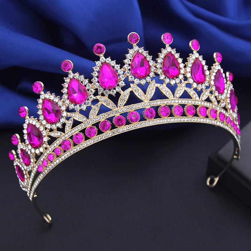 Black Rhinestone Tiaras and Crowns Headband for Queen Bridal Wedding Crown Hair Jewelry Princess Headbands Party Head Ornament