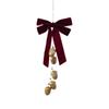 Multi‑Color Christmas Bow Bell Ornament Antique Gold Bells Xmas Tree Pendant  Festive Party