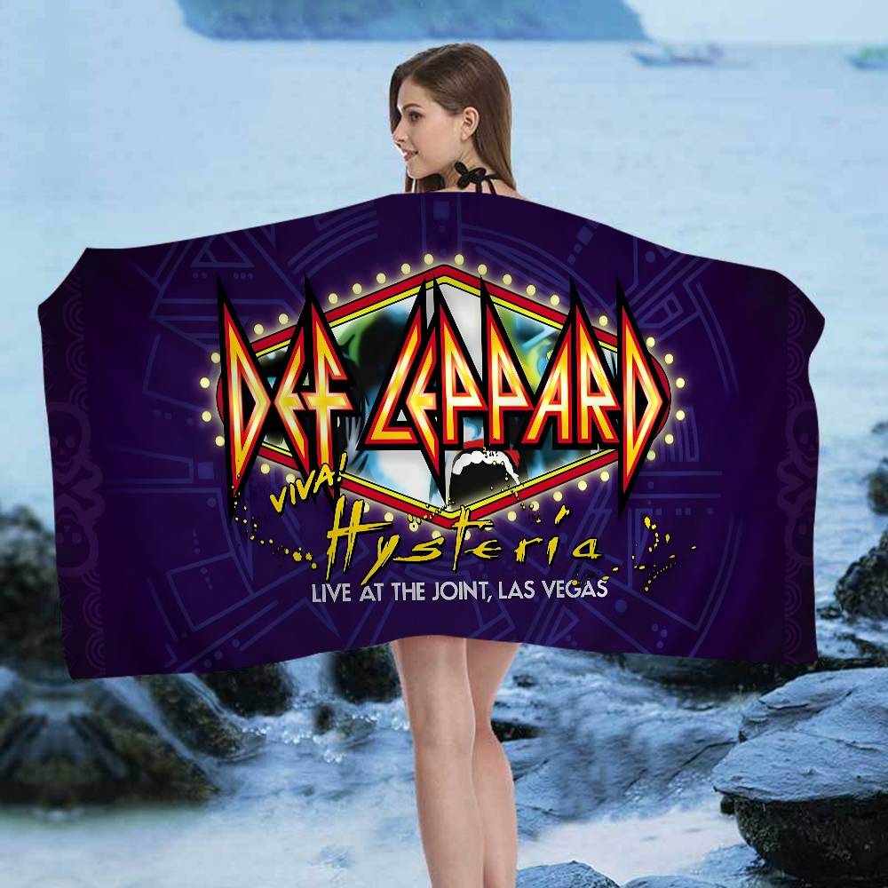 Klassisches Band D-Def L-Leppard Badetuch Mikrofaser Weich Wasserabsorbierend Atmungsaktiv Für Mädchen Kinder Dekorativ Cartoon Strandtuch