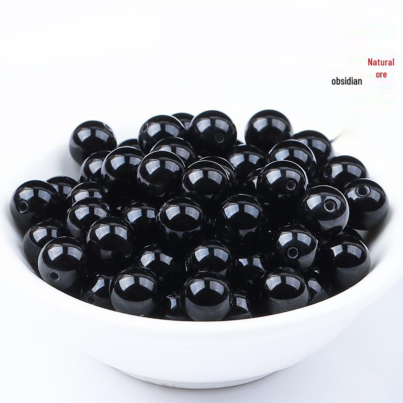 

Бесплатная доставка: Натуральный обсидиан класса 7A, россыпь бусин для DIY многосоставного бисероплетения 8-8.5mm Obsidian [45 beads]