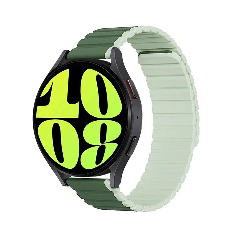 20mm 22mm Řemínek pro Samsung Galaxy Watch4 5 6 40/44mm Classic 42/43/46/47mm Magnetický silikonový náramek Amazfit GTS 2 4 mini Pás
