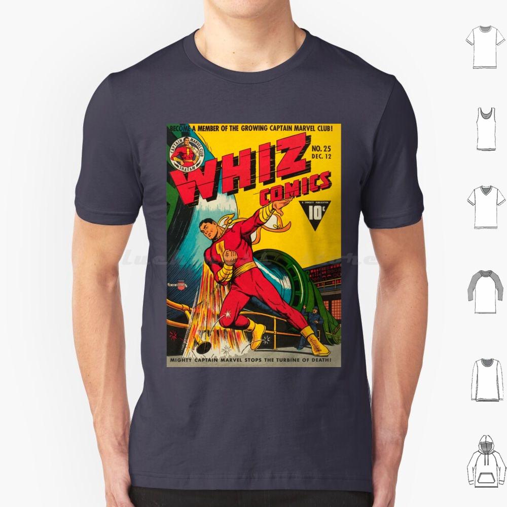 Whiz Comics 25 T Shirt 6xl Cotton Cool Tee Shazam Captain Golden Age Comics Superhero Retro 1940s Vintage Classic Old Graphic
