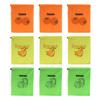 9Pcs 3 Color Reusable Food Storage Bags Bananas Lettuce Tomatoes 13.7x11inch Vegetable Fruit Keep Fresh Bags Aluminum Liner