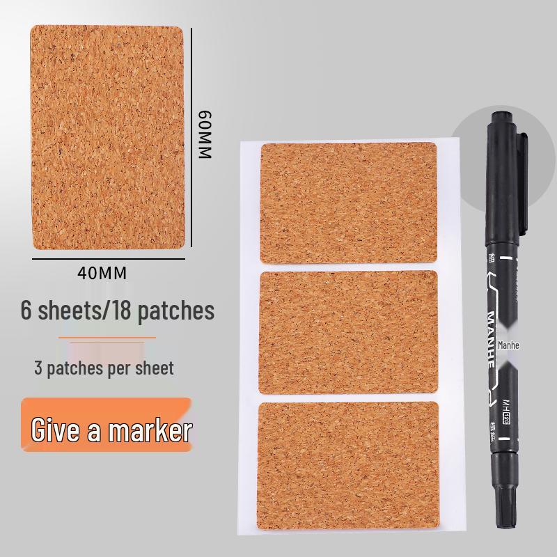 Vintage Cork Label Stickers: Waterproof Sticky Notes for Wire Network Cable and Journal Classification.