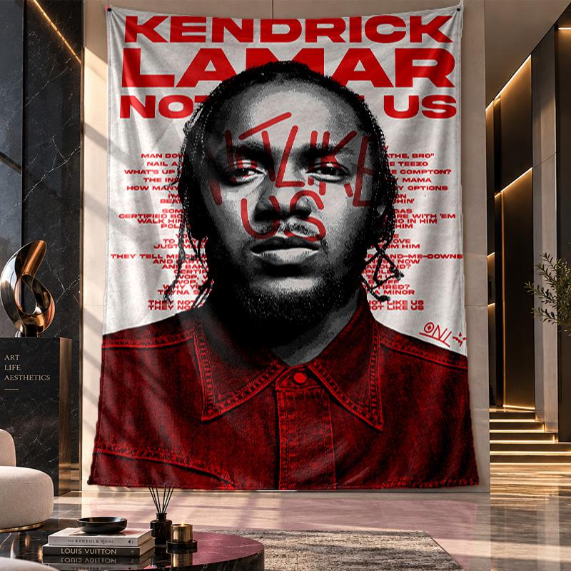 Wall Hanging Tapestry,Kendrick Lamar Printed Fabric Backdrop For Dorm Room Party Decoration