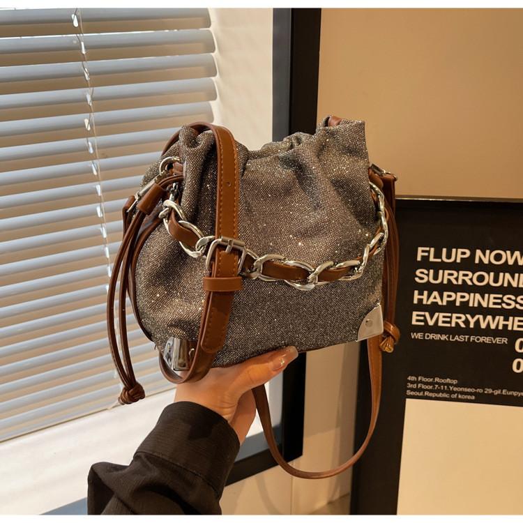 Korean Style High-end Underarm Bucket Bag Street Fashion Chain Crossbody Bag