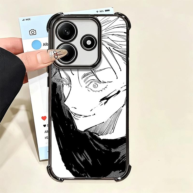Cool Black JUJUSU Anime Soft Phone Case For Xiaomi Poco X7 X8 Pro Max X6 X5 X3 F8 Ultra F7 M8 M7 M5S Redmi 15C 15A 15 14C 13C 12