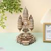 3D Light-Up Castle In the Sky Wooden Puzzle Toy