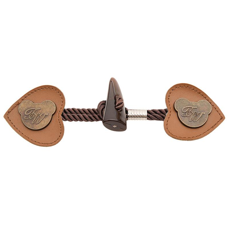 2 Buc. Lemn Piele Corn Nasture Toggle Craft Butoni Palton Accesorii Cusut DIY