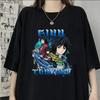 New Summer Unisex Short Sleeve Anime Tomioka Giyuu Print T Shirts Women Men Causal Harajuku Tops Funny T Shirt