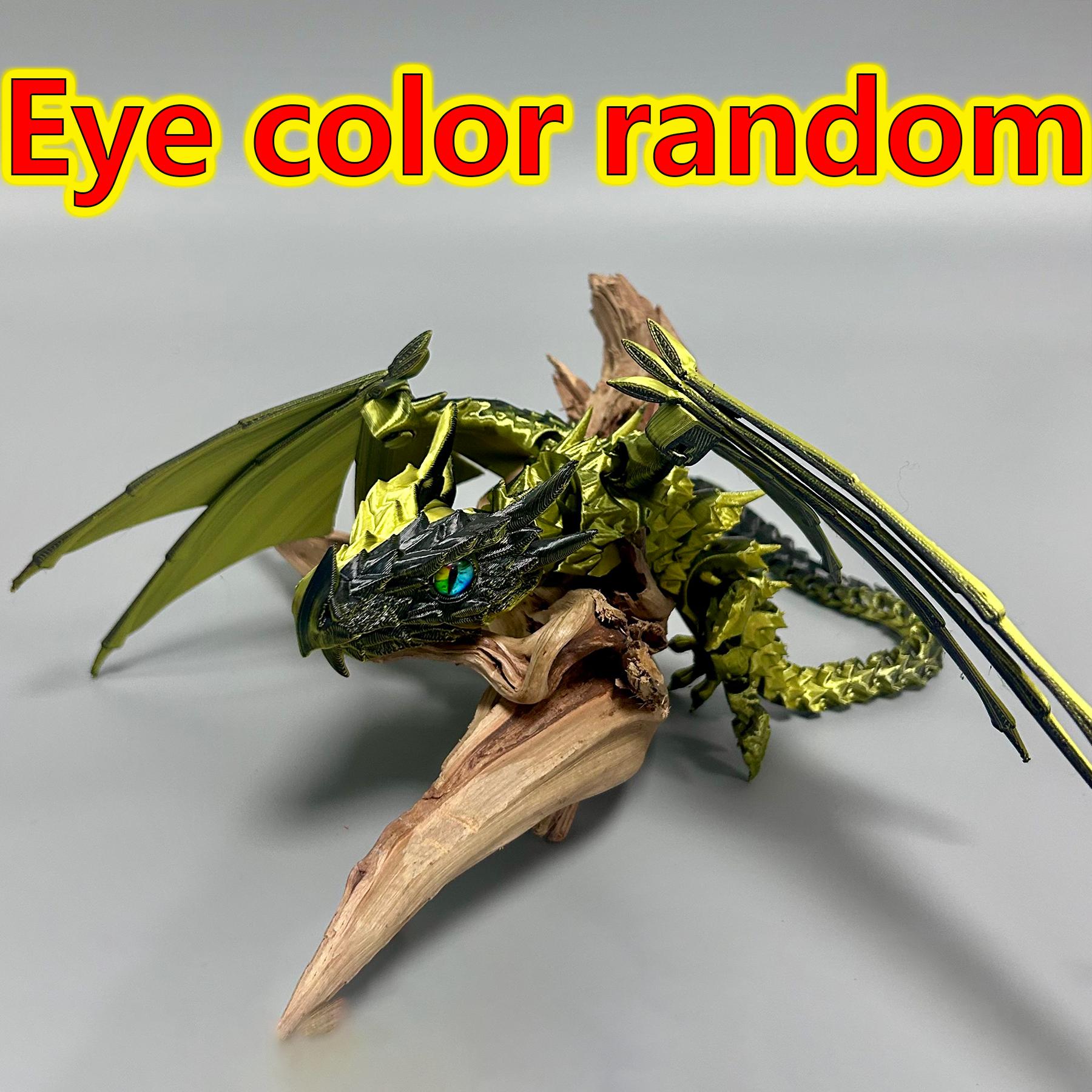 

42Cm/16.54In 3D Printed Dragon Moveable Joints Animal Model Home Desktop Decoration Ornaments Gift Collection Statue