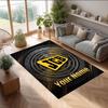 JCB Crystal Velvet Rug, Custom Name Text Personalized Non‑Slip Floor Mat for Home Decor Gift