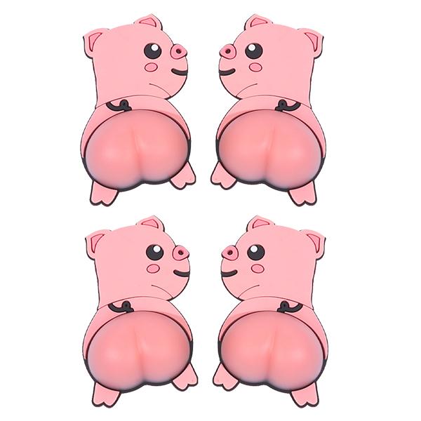 Car Door Anti-collision Stickers Silicone Cartoon Butt Rubber Strips for Auto Rearview Mirror Door Handle Bumper Decals Sticker