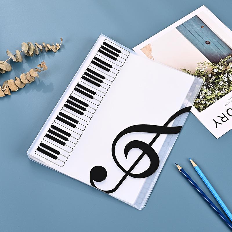 A4 Material Guitar Score Book Folder, Student Insert Sheet Music Book Folder