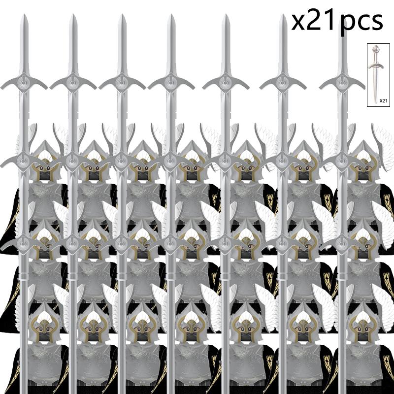 MOC Thrones Golden Armor Warrior Guard Jaime Lannister Barristan Selmy Meryn Trant Building Blocks Mini Action Figure Toys