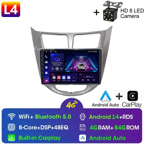 Fortress Android 10 Car Radio For Hyundai Solaris Verna Accent 2010 - 2016 Multimedia Video Player Navi GPS 2 Din DVD Head Unit