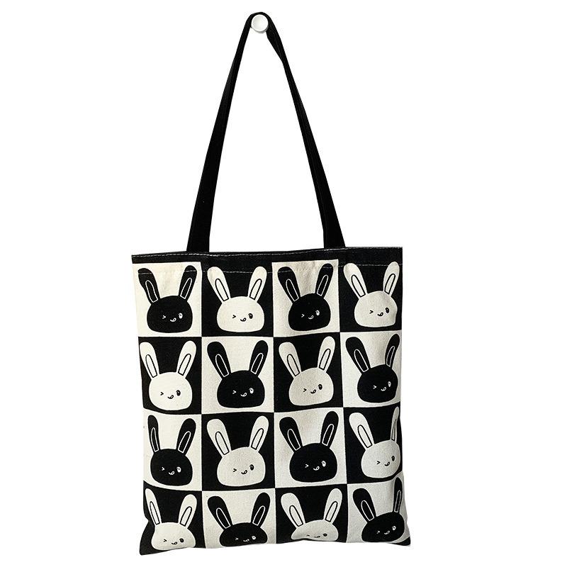 Cute Rabbit New Canvas Bag Female Single Shoulder Large Capacity
