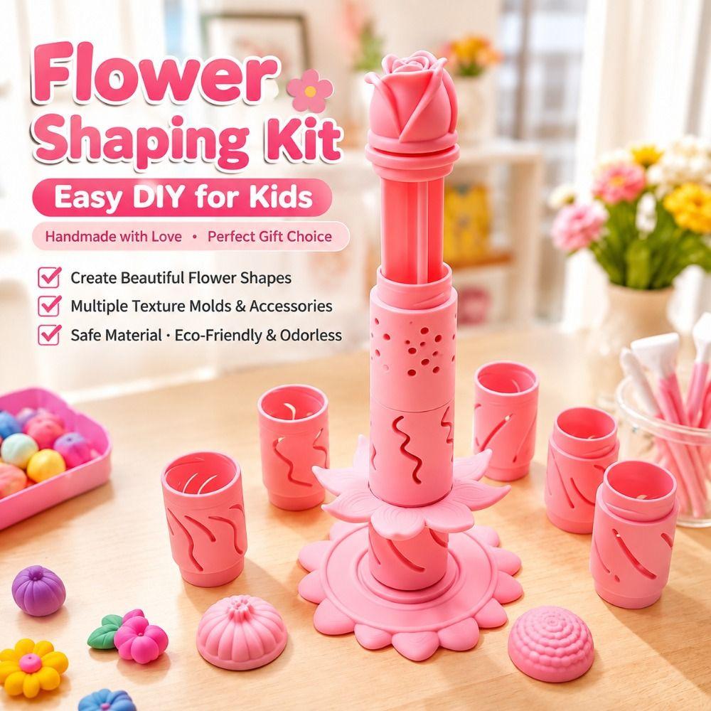 Hollow Tube Mold Clay Bloom Maker Plastic Flower Shaping Tool New Clay Flower Mold