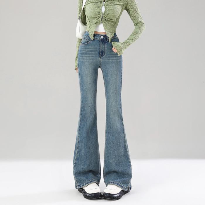 Vintage High-Waisted Slim Fit Petite Micro-Flare Jeans Small