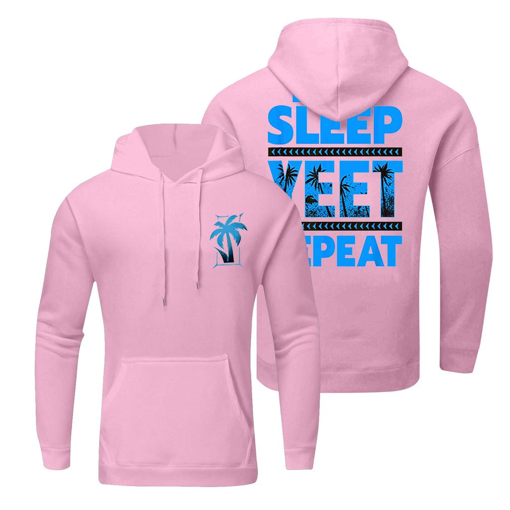 Wiosenna męska bluza z kapturem z nadrukiem, codzienna, luźna, opadające ramiona